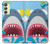 S3947 Caricature d'hélicoptère de requin Etui Coque Housse pour Samsung Galaxy A24 4G