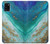 S3920 Couleur bleu océan abstrait émeraude mélangée Etui Coque Housse pour Samsung Galaxy A31