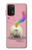 S3923 Queue d'arc-en-ciel de fond de chat Etui Coque Housse pour Samsung Galaxy A32 5G