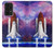 S3913 Navette spatiale nébuleuse colorée Etui Coque Housse pour Samsung Galaxy A33 5G