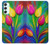 S3926 Peinture à l'huile de tulipe colorée Etui Coque Housse pour Samsung Galaxy A34 5G