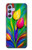 S3926 Peinture à l'huile de tulipe colorée Etui Coque Housse pour Samsung Galaxy A54 5G