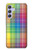 S3942 Tartan à carreaux arc-en-ciel LGBTQ Etui Coque Housse pour Samsung Galaxy A54 5G