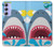 S3947 Caricature d'hélicoptère de requin Etui Coque Housse pour Samsung Galaxy A54 5G