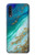 S3920 Couleur bleu océan abstrait émeraude mélangée Etui Coque Housse pour Samsung Galaxy A70