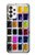 S3956 Graphique de boîte à palette aquarelle Etui Coque Housse pour Samsung Galaxy A73 5G