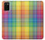 S3942 Tartan à carreaux arc-en-ciel LGBTQ Etui Coque Housse pour Samsung Galaxy A02s, Galaxy M02s  (NOT FIT with Galaxy A02s Verizon SM-A025V)