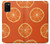 S3946 Motif orange sans couture Etui Coque Housse pour Samsung Galaxy A02s, Galaxy M02s  (NOT FIT with Galaxy A02s Verizon SM-A025V)