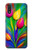 S3926 Peinture à l'huile de tulipe colorée Etui Coque Housse pour Samsung Galaxy A01