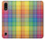 S3942 Tartan à carreaux arc-en-ciel LGBTQ Etui Coque Housse pour Samsung Galaxy A01