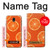 S3946 Motif orange sans couture Etui Coque Housse pour Samsung Galaxy J7 (2018), J7 Aero, J7 Top, J7 Aura, J7 Crown, J7 Refine, J7 Eon, J7 V 2nd Gen, J7 Star