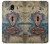 S3955 Porte Météo Vintage avec Trou de Serrure Etui Coque Housse pour Samsung Galaxy J7 (2018), J7 Aero, J7 Top, J7 Aura, J7 Crown, J7 Refine, J7 Eon, J7 V 2nd Gen, J7 Star