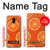 S3946 Motif orange sans couture Etui Coque Housse pour Samsung Galaxy J6 (2018)