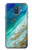 S3920 Couleur bleu océan abstrait émeraude mélangée Etui Coque Housse pour Samsung Galaxy A6 (2018)