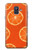 S3946 Motif orange sans couture Etui Coque Housse pour Samsung Galaxy A6 (2018)
