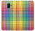 S3942 Tartan à carreaux arc-en-ciel LGBTQ Etui Coque Housse pour Samsung Galaxy A6+ (2018), J8 Plus 2018, A6 Plus 2018