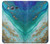 S3920 Couleur bleu océan abstrait émeraude mélangée Etui Coque Housse pour Samsung Galaxy J3 (2016)