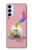 S3923 Queue d'arc-en-ciel de fond de chat Etui Coque Housse pour Samsung Galaxy M14