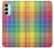 S3942 Tartan à carreaux arc-en-ciel LGBTQ Etui Coque Housse pour Samsung Galaxy M14