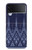 S3950 Motif textile thaïlandais bleu Etui Coque Housse pour Samsung Galaxy Z Flip 4