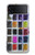 S3956 Graphique de boîte à palette aquarelle Etui Coque Housse pour Samsung Galaxy Z Flip 4