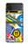 S3960 Collage d'autocollants de signalisation de sécurité Etui Coque Housse pour Samsung Galaxy Z Flip 4