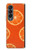 S3946 Motif orange sans couture Etui Coque Housse pour Samsung Galaxy Z Fold 4