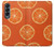 S3946 Motif orange sans couture Etui Coque Housse pour Samsung Galaxy Z Fold 4