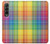 S3942 Tartan à carreaux arc-en-ciel LGBTQ Etui Coque Housse pour Samsung Galaxy Z Fold 3 5G