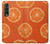 S3946 Motif orange sans couture Etui Coque Housse pour Samsung Galaxy Z Fold 3 5G