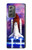 S3913 Navette spatiale nébuleuse colorée Etui Coque Housse pour Samsung Galaxy Z Fold2 5G