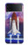 S3913 Navette spatiale nébuleuse colorée Etui Coque Housse pour Samsung Galaxy Z Flip 3 5G