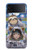 S3915 Costume d'astronaute paresseux pour bébé fille raton laveur Etui Coque Housse pour Samsung Galaxy Z Flip 3 5G