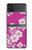 S3924 Fond rose fleur de cerisier Etui Coque Housse pour Samsung Galaxy Z Flip 3 5G