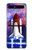 S3913 Navette spatiale nébuleuse colorée Etui Coque Housse pour Samsung Galaxy Z Flip 5G