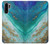 S3920 Couleur bleu océan abstrait émeraude mélangée Etui Coque Housse pour Huawei P30 Pro