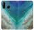 S3920 Couleur bleu océan abstrait émeraude mélangée Etui Coque Housse pour Huawei P30 lite