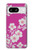 S3924 Fond rose fleur de cerisier Etui Coque Housse pour Google Pixel 8