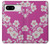 S3924 Fond rose fleur de cerisier Etui Coque Housse pour Google Pixel 8