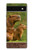 S3917 Cochon d'Inde géant de la famille Capybara Etui Coque Housse pour Google Pixel 6a