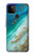 S3920 Couleur bleu océan abstrait émeraude mélangée Etui Coque Housse pour Google Pixel 5A 5G