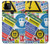 S3960 Collage d'autocollants de signalisation de sécurité Etui Coque Housse pour Google Pixel 5A 5G