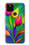 S3926 Peinture à l'huile de tulipe colorée Etui Coque Housse pour Google Pixel 5