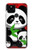 S3929 Panda mignon mangeant du bambou Etui Coque Housse pour Google Pixel 5