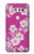 S3924 Fond rose fleur de cerisier Etui Coque Housse pour LG V30, LG V30 Plus, LG V30S ThinQ, LG V35, LG V35 ThinQ