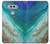 S3920 Couleur bleu océan abstrait émeraude mélangée Etui Coque Housse pour LG V20