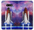 S3913 Navette spatiale nébuleuse colorée Etui Coque Housse pour LG G8 ThinQ
