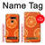 S3946 Motif orange sans couture Etui Coque Housse pour LG G8 ThinQ