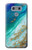 S3920 Couleur bleu océan abstrait émeraude mélangée Etui Coque Housse pour LG G6