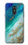 S3920 Couleur bleu océan abstrait émeraude mélangée Etui Coque Housse pour LG Q Stylo 4, LG Q Stylus